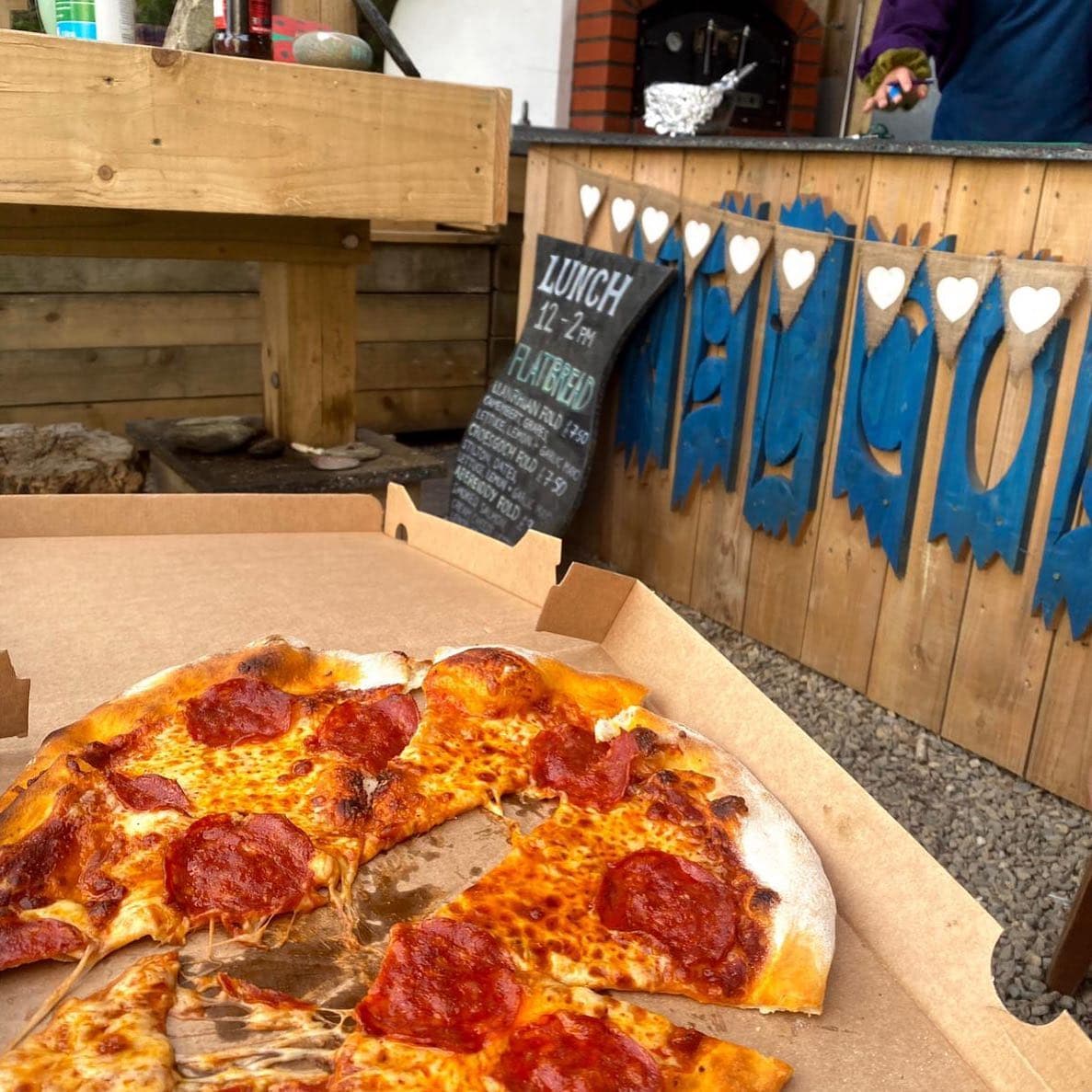 The wood-fired pizza shack at Coastal Stay, Pembrokeshire